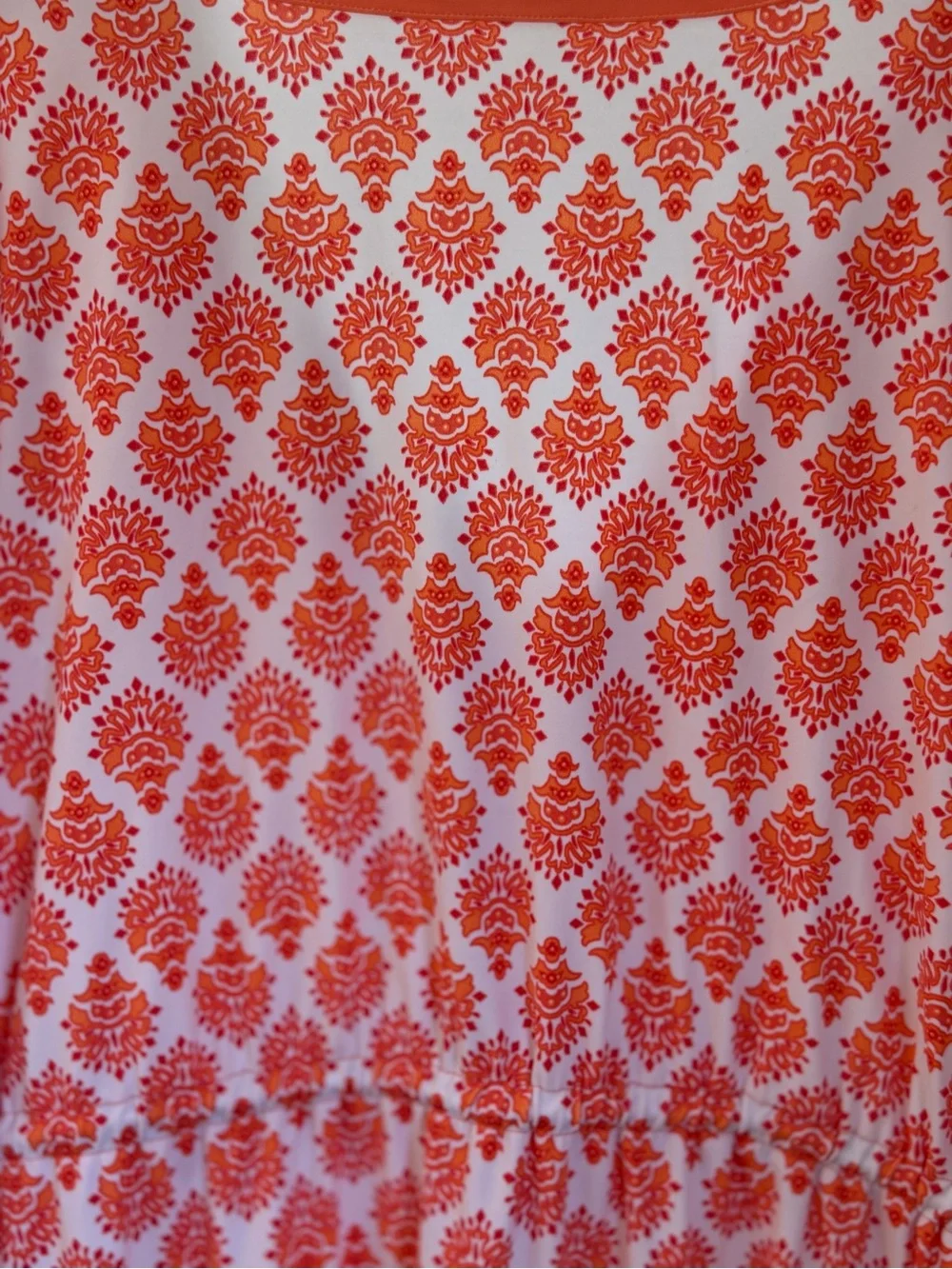 Cabana Life Coral Printed V-Neck Tunic Dress/Swim Cover-Up